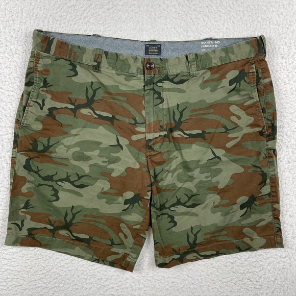 J.Crew Other - J.Crew Chino Shorts Mens 40 Green Camouflage Stretch Woodland Casual 9 Inseam